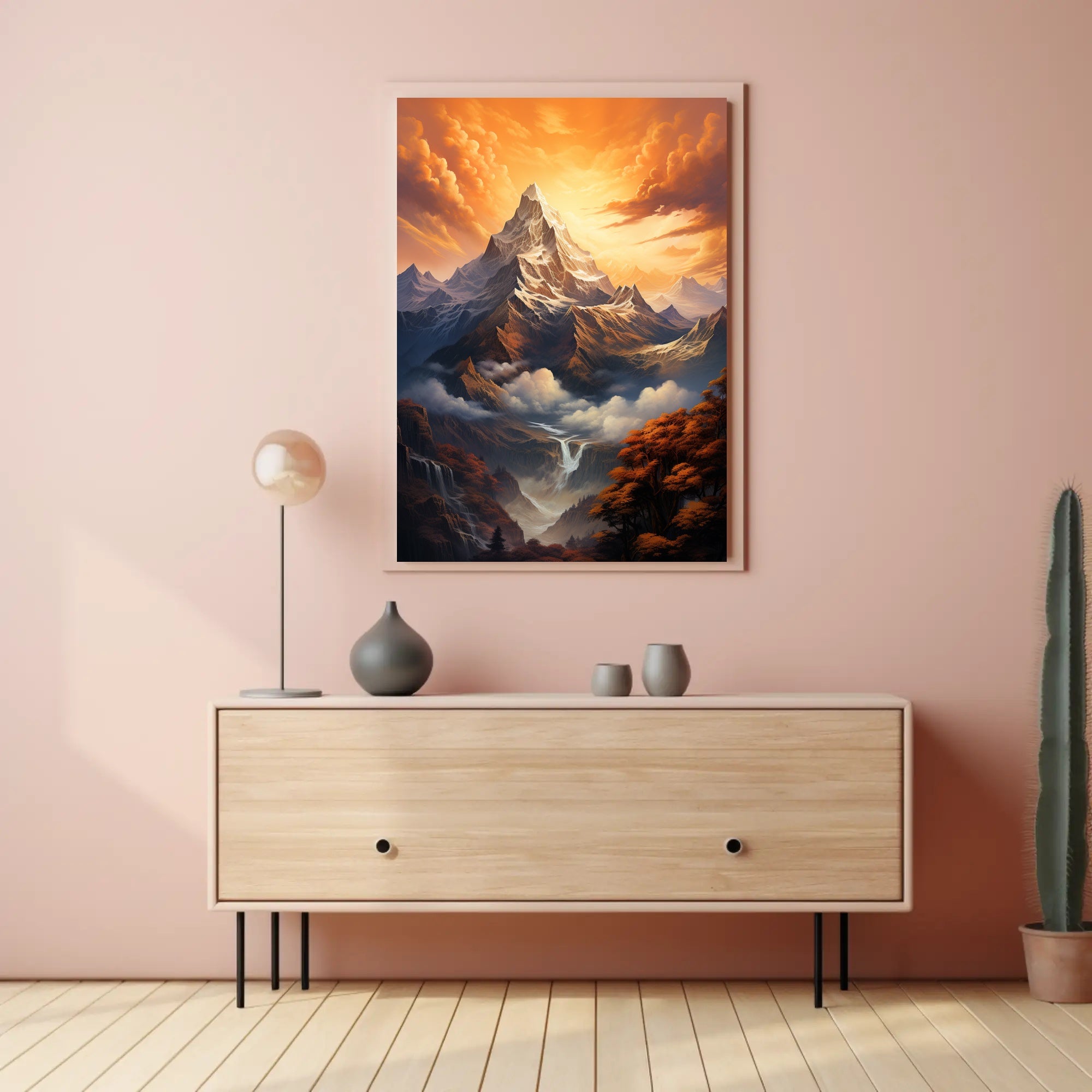 Majestic Mountain Sunrise Poster