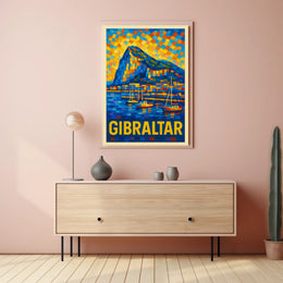 Gibraltar A Vibrant Mosaic Poster