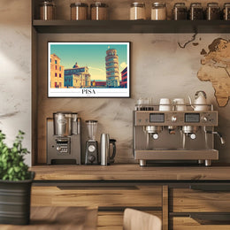 Pisa Italy Landscape Art Print Travel Poster