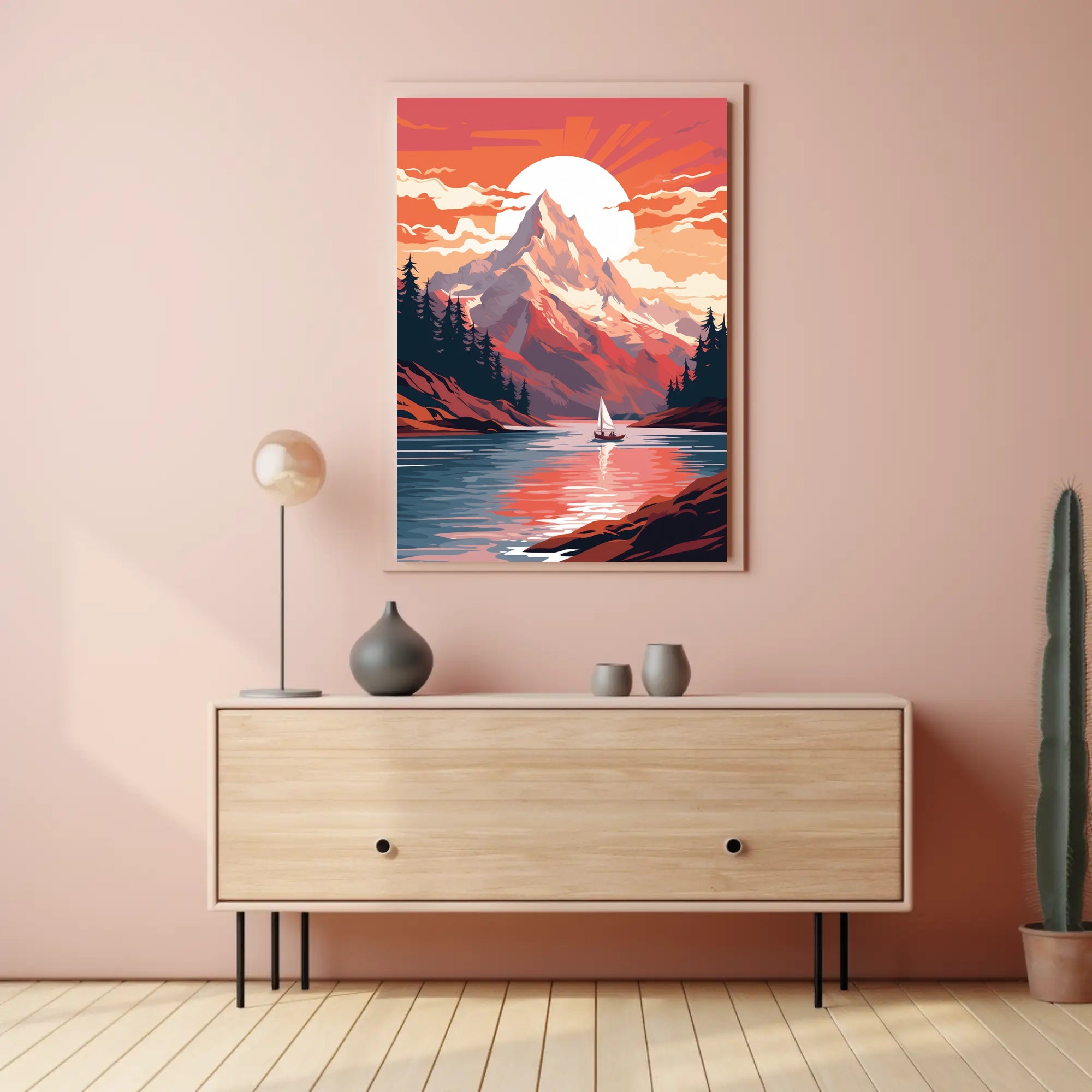 Serene Mountain Retreat Poster PosterGoat