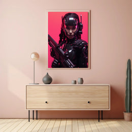 Cybernetic Warrior Poster PosterGoat