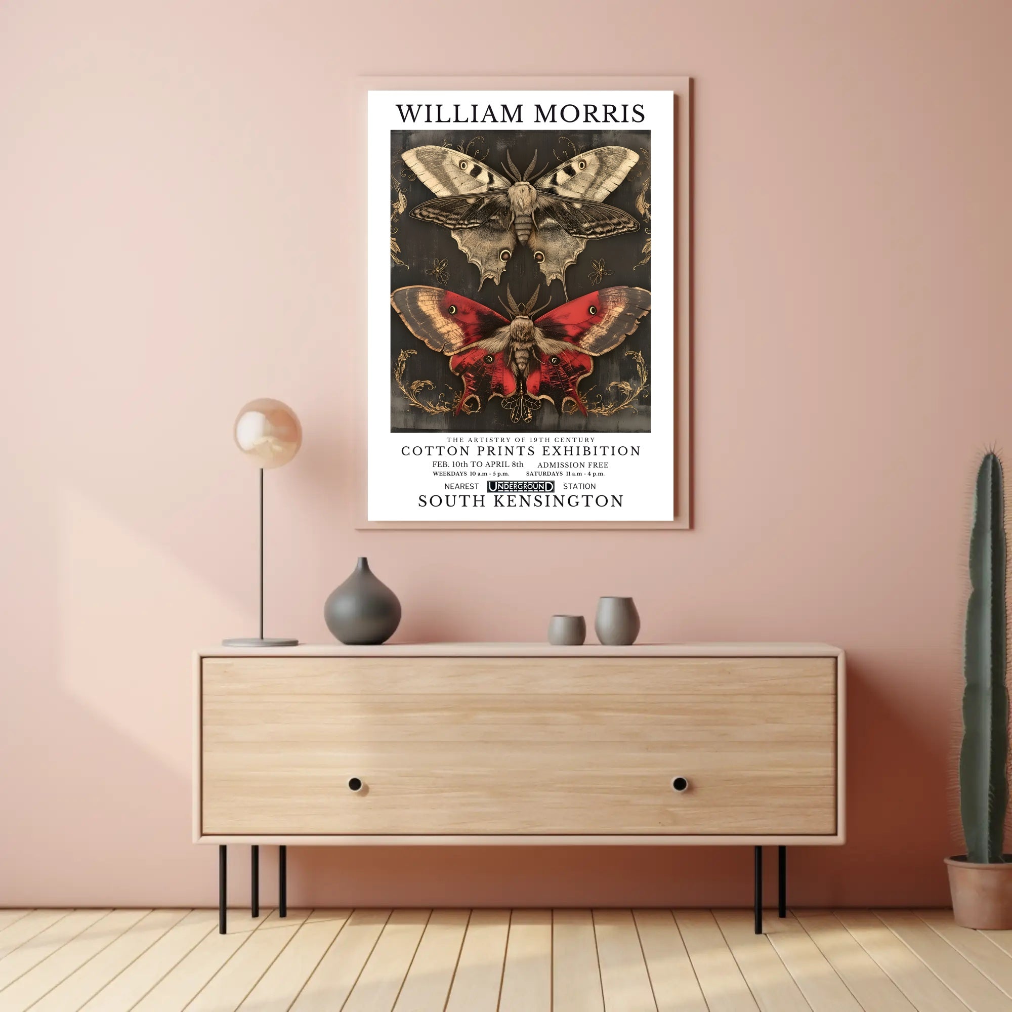 William Morris Exhibition: Detailed Artistic Poster