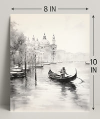 Gondola On A Venetian Canal Poster