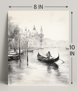 Gondola On A Venetian Canal Poster