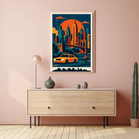 New York City Vibes Poster Bold Neon Energy For Urban Homes