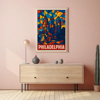 Philadelphia In Stained Glass Poster