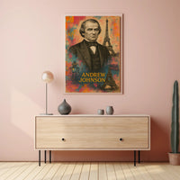 Sophisticated Portrait with Eiffel Tower Artistic Pop Culture Poster