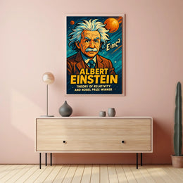 Albert Einstein Relativity Vintage Scholar Poster