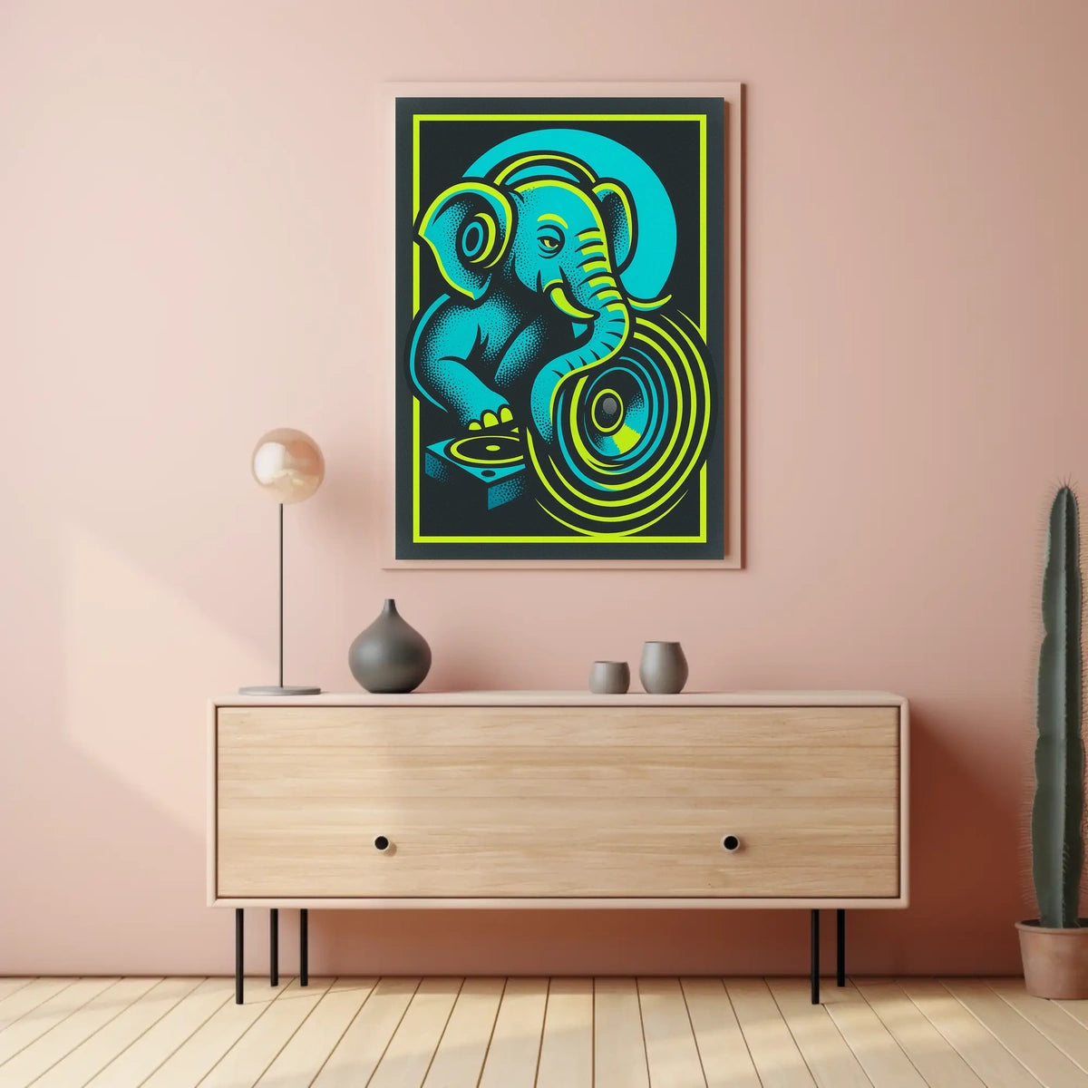 Groovy Elephant Dj Poster