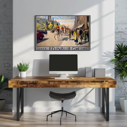 Edinburgh Travel by Rail Poster