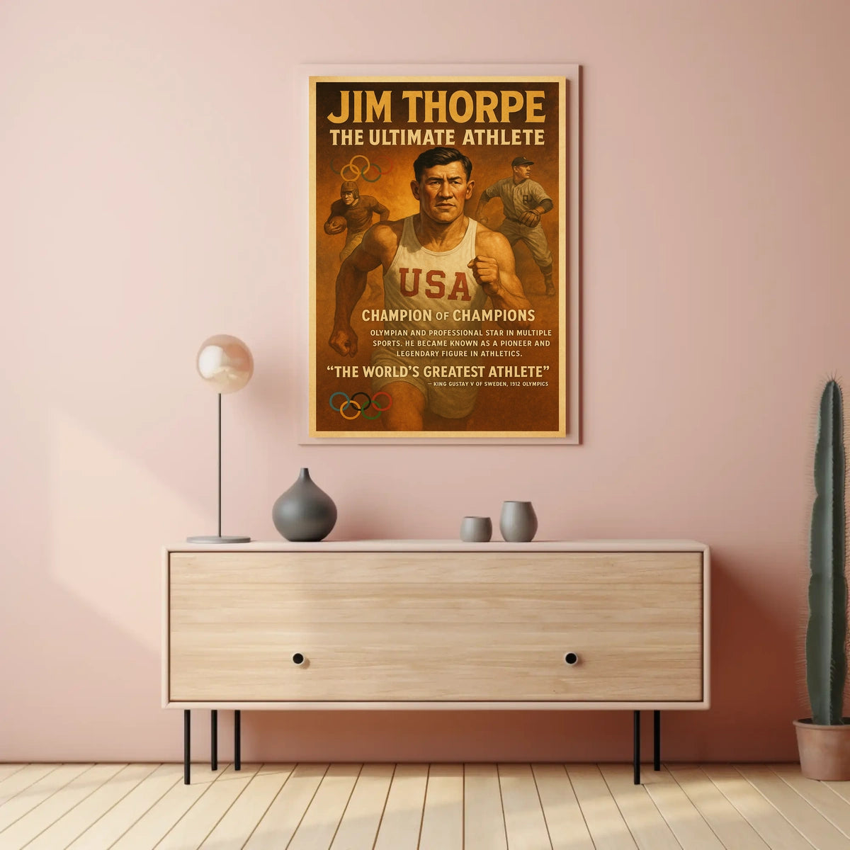 The Ultimate Athlete Tribute Jim Thorpe Poster