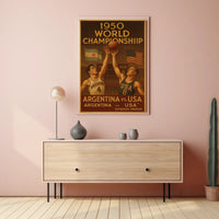 1950 World Championship Argentina vs. USA Poster