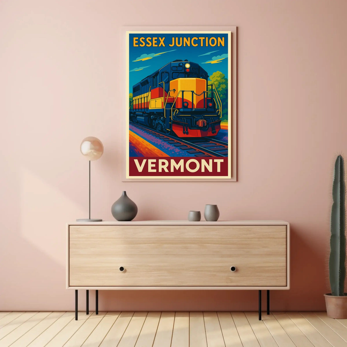 Essex Junction Train Vermont Poster