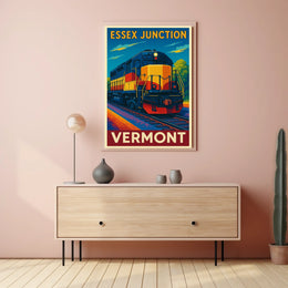Essex Junction Train Vermont Poster