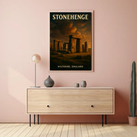 Stonehenge Vintage British Heritage Collectors Poster