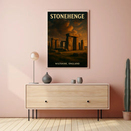 Stonehenge Vintage British Heritage Collectors Poster