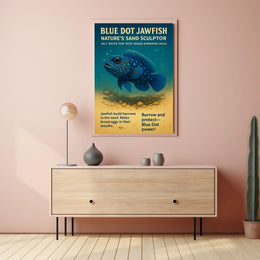 Blue Dot Jawfish NatureS Sand Poster