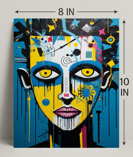 Vibrant Abstract Portrait Abstract Poster
