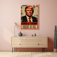 Donald Trump 45th President of the United States Street Art Mashup Poster