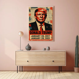 Donald Trump 45th President of the United States Street Art Mashup Poster