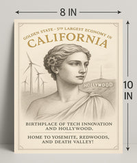 California Golden State Poster PosterGoat