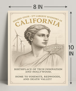 California Golden State Poster PosterGoat