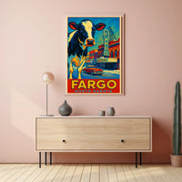 Fargo, North Dakota Vibrant Cityscape Poster