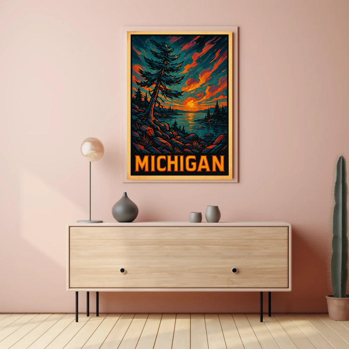 Michigan Sunset Poster