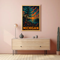 Michigan Sunset Poster