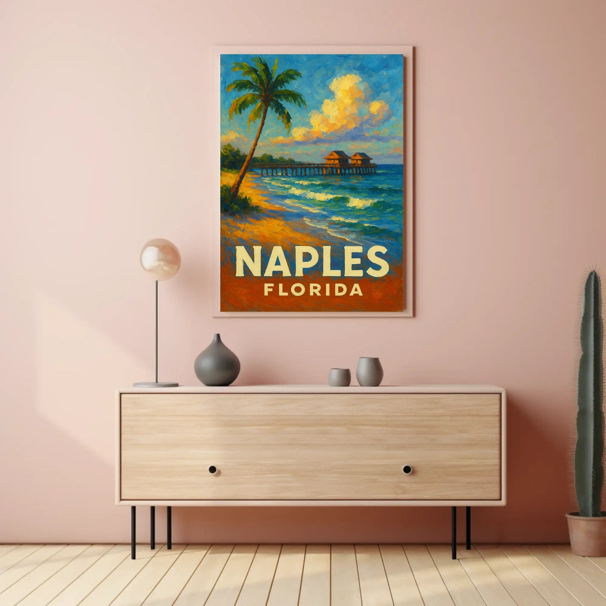 Naples Florida Poster Coastal Wall Art 18x24 Print Gallery