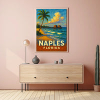 Naples Florida Poster Coastal Wall Art 18x24 Print Gallery