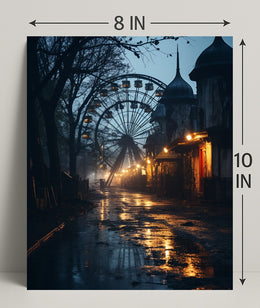 Eerie Carnival Night Poster