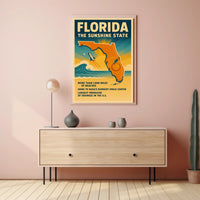 Florida Retro Travel Poster: Explore the Sunshine State