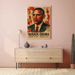 Barack Obama 44th President of the United States Layered paper Collage Poster