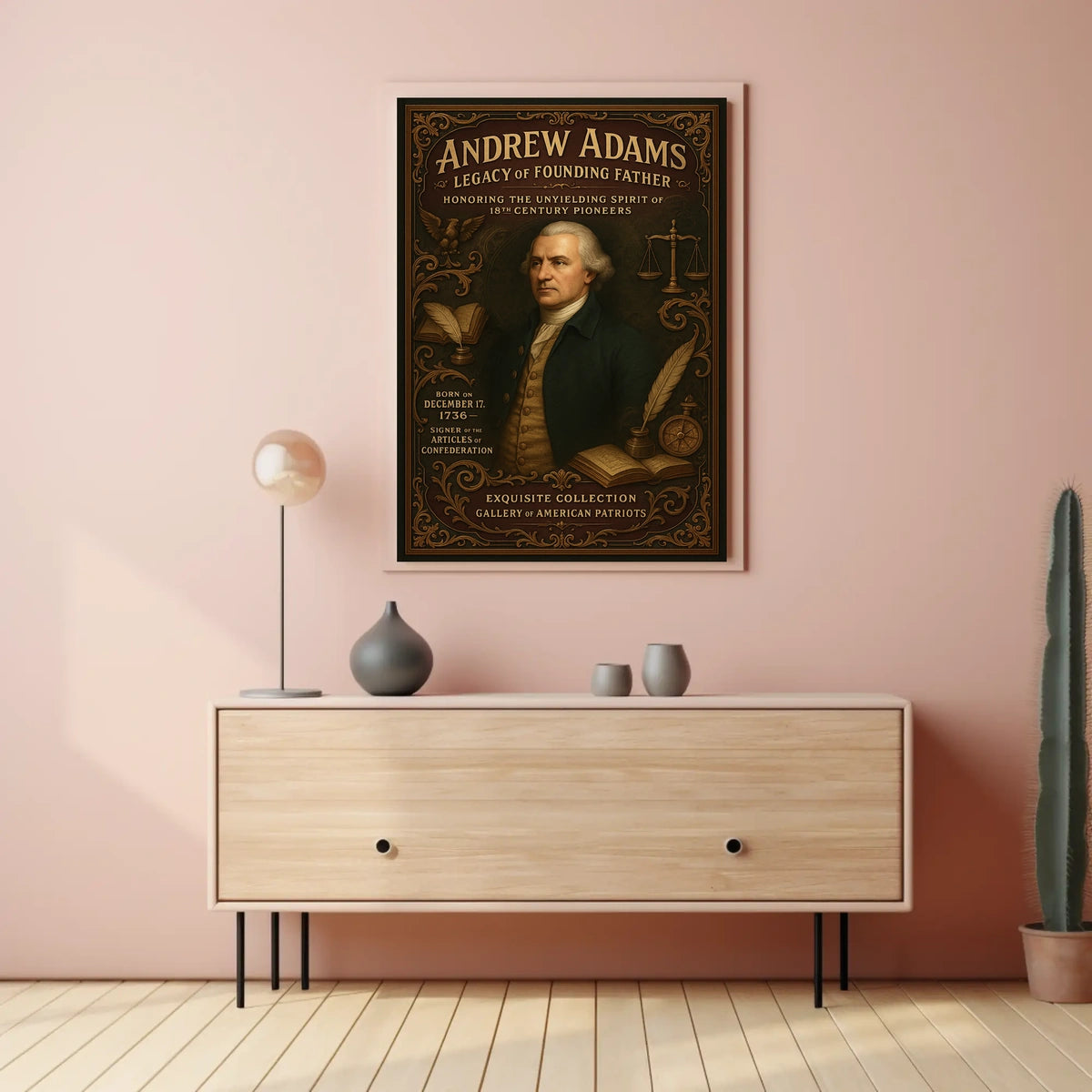 Andrew Adams Legacy of Founding Father Poster