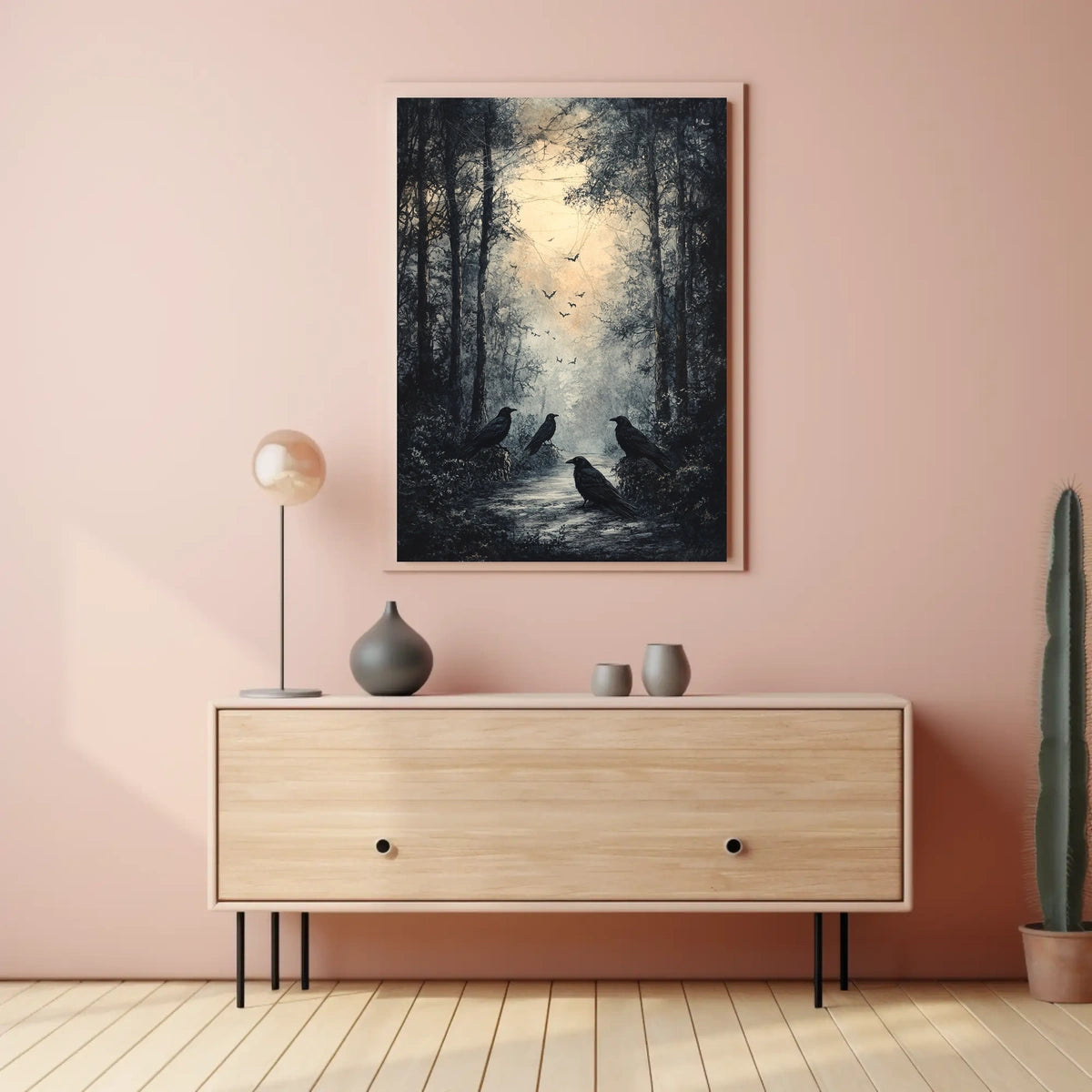 Mysterious Forest Pathway Artistic Poster