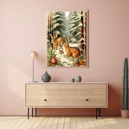 Winter Woodland Scene Poster