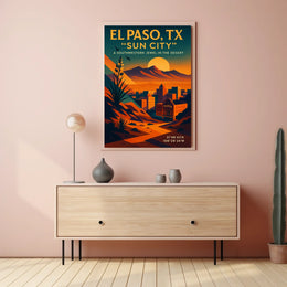 El Paso, TX Sun City Poster