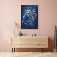 Cosmic Sea Turtle Art Print Poster Decor PosterGoat