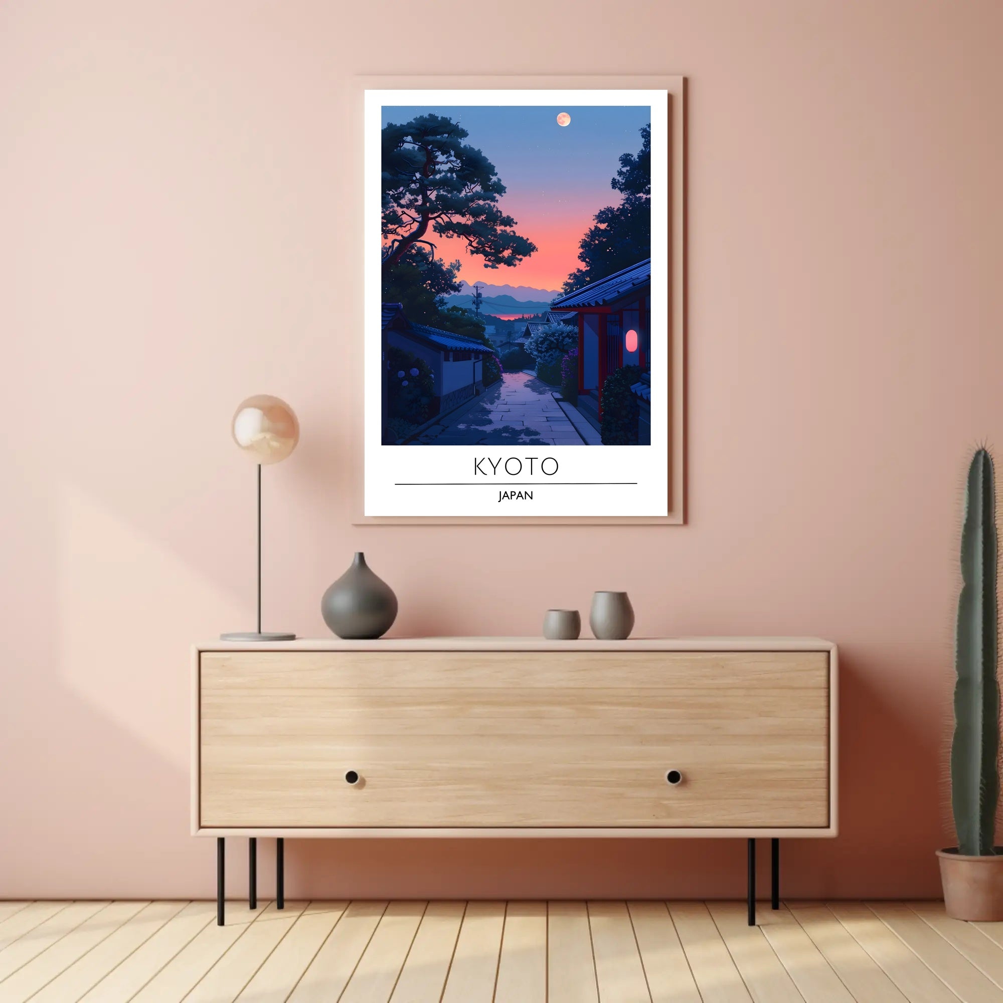 Kyoto Evening Scene Travel Poster
