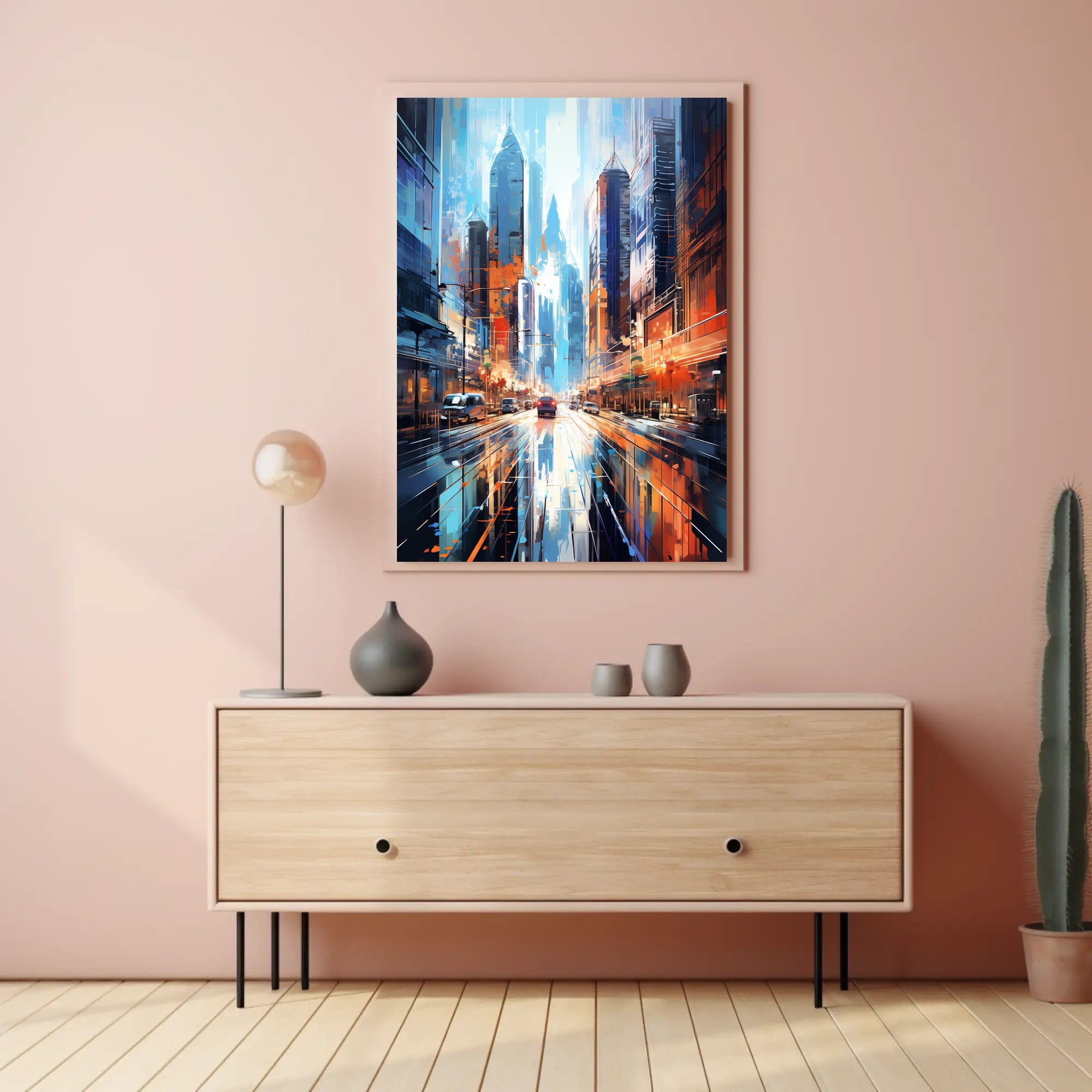 Urban Vibes A Futuristic Cityscape Poster