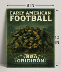 Early American Football 1890s Gridiron Poster PosterGoat