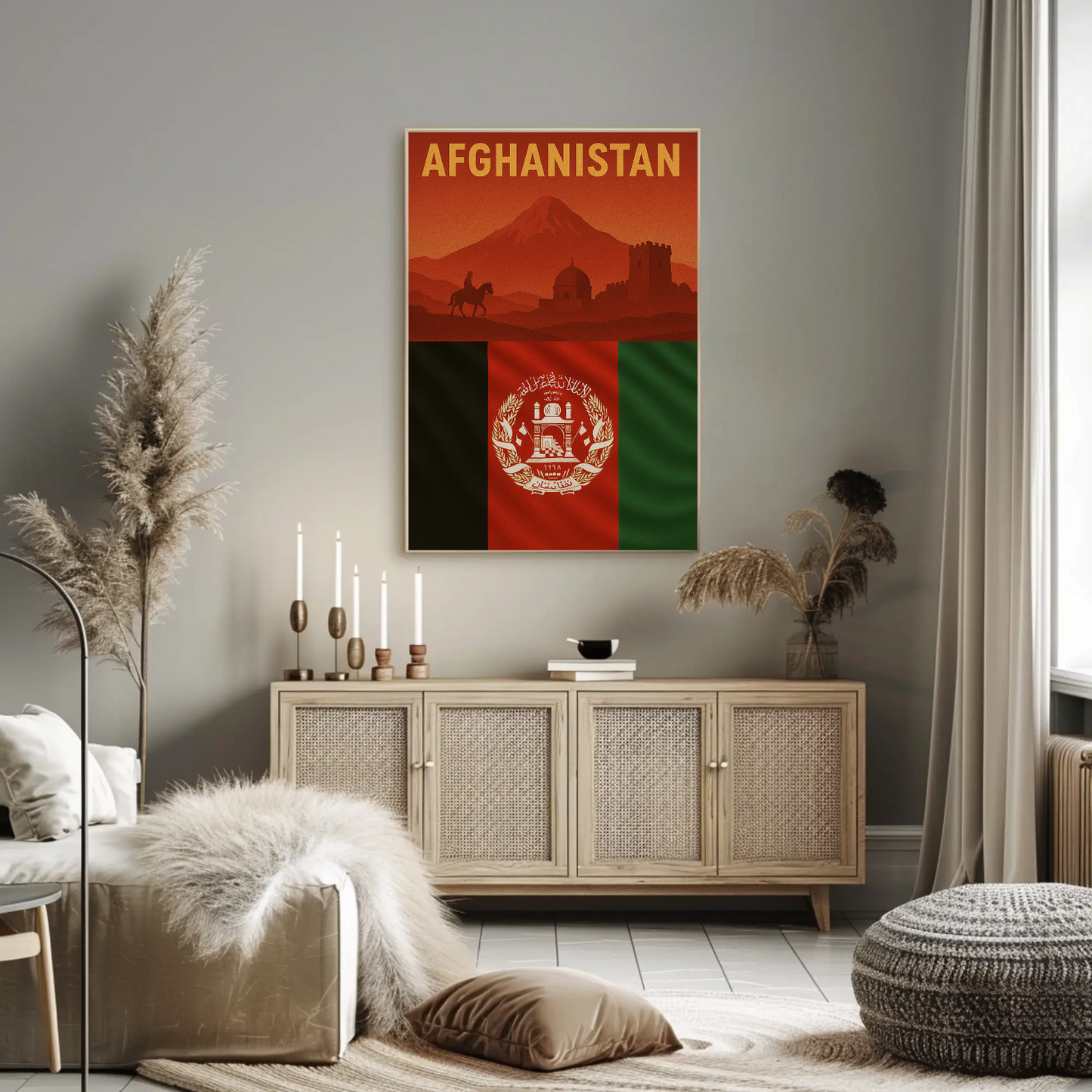 Afghan Heritage Journey: Vintage Travel Poster