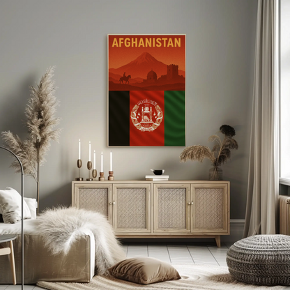 Afghan Heritage Journey: Vintage Travel Poster