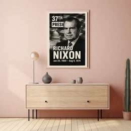 Richard Nixon 37th President of the United States Digital Montaje Poster