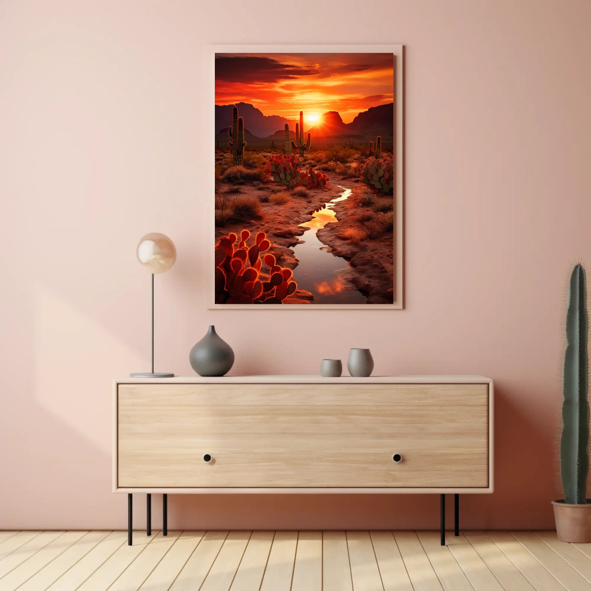 Desert Sunset Serenity Poster