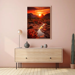 Desert Sunset Serenity Poster