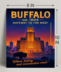 Buffalo Gateway to the West Poster Art Print PosterGoat