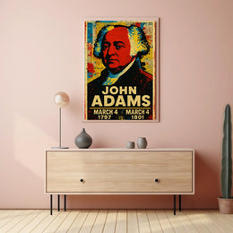 John Adams 2nd President of the United States Street Art Mashup Poster