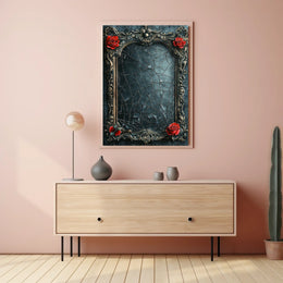 Ornate Elegance Baroque-Inspired Frame Cultural Heritage Poster